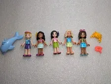LEGO Friends Beach Summer Ocean Minifigure Lot of 5 Martina Kate Nova Andrea