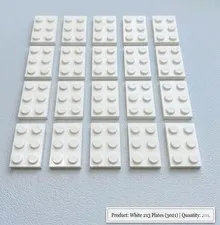 20x LEGO 2 x 3 Plate White 302101 REPLACEMENT PARTS Bricks TWENTY NEW