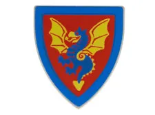 Lego Triangular Shield Blue Yellow Castle Knights For Minifigure 3846px10