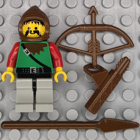Lego Castle Minifigure CAS009 Dark Forest Forestman 4 light gray legs