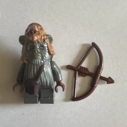 LEGO Minifigure Teebo with Bow & Arrow Accessory slightly used