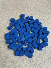 Genuine Lego 84 Pieces Blue Brick 1x1 Bulk Building Parts Lot 3005 Mixed