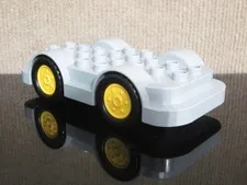 LEGO Duplo 15314 12591 Chassis Base 2012 Gray Wheels Create Tires