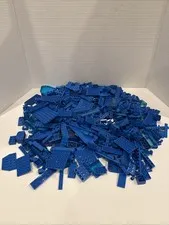 Lot Of 2 Pounds (Lbs) Lego Random Royal Blue Parts Pieces Bricks Sorted