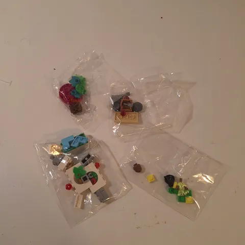 Lego Pieces 4 Bags Lady In Green Dress  & Castle & Others