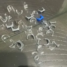 LEGO Parts/Pieces Lot Trans-Clear Curved Light Bluish Gray Clips Blue Black