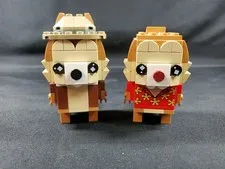LEGO BrickHeadz 40550 Chip & Dale  Built No Box Near Complete See Detailed Pics 