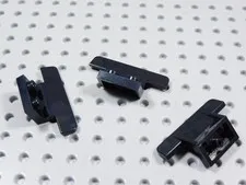 LEGO Lot of 3 Black 1x2 Design Plate Part 30925 BF