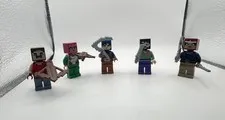 LEGO Minecraft Lot of 5 Minifigures weapons tools