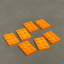 Lego 3021 Orange Replacement Parts Pieces Lot of 7