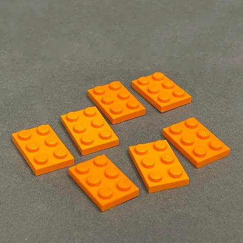 Lego 3021 Orange Replacement Parts Pieces Lot of 7