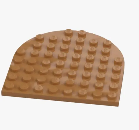 LEGO ® plate 8x8 semicircle medium nougat 41948 6301315 brown round plate plate