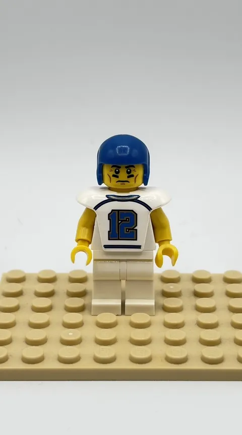 Lego 8833 Series 8 Collectible Minifigure COL117 Football Player WHITE/BLUE 2012