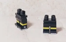 New LEGO Shorts LEGS Black Standard Yellow Knees Black High Tops Printed Shoes