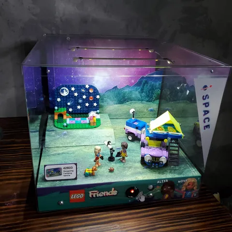 ​LEGO 42603 Stargazing Camping Vehicle Store Display Case Light Up Target Sign