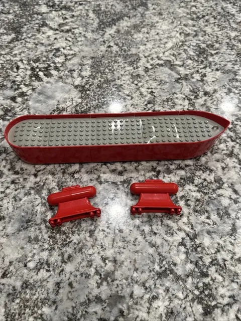 Vintage LEGO - Fire Fighter Boat Full Hull 775 316 With 2 Red Keels