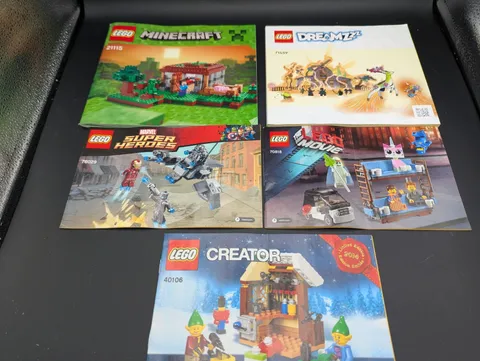 LEGO Minecraft Dreamzzz Marvel Lego Movie Creator Instruction Manual Lot