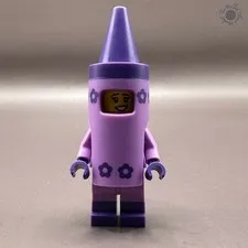 LEGO Movie 2 Minifigure Crayon Girl tlm152 CMF 71023 Purple Crayon Costume