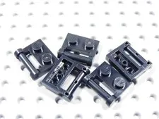 LEGO Lot of 5 Black 1x2 Modified Plates w/ Closed Handle on Side BR