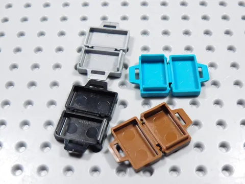 LEGO Lot of 4 Suitcase Briefcase Minifig Black Brown Flat Silver BS