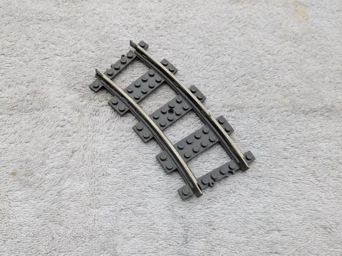Lego 9v Curve Track Old Dark Gray 2867c01