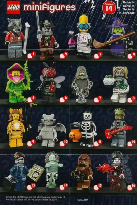 LEGO 71010 Minifigures Series 14 – Complete Set of 16 (Monsters) | Brand NEW！