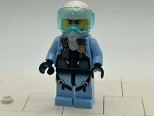 LEGO City Sky Police Jet Pilot with Oxygen Mask minifigure 60208 cty0997