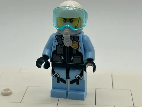 LEGO City Sky Police Jet Pilot with Oxygen Mask minifigure 60208 cty0997