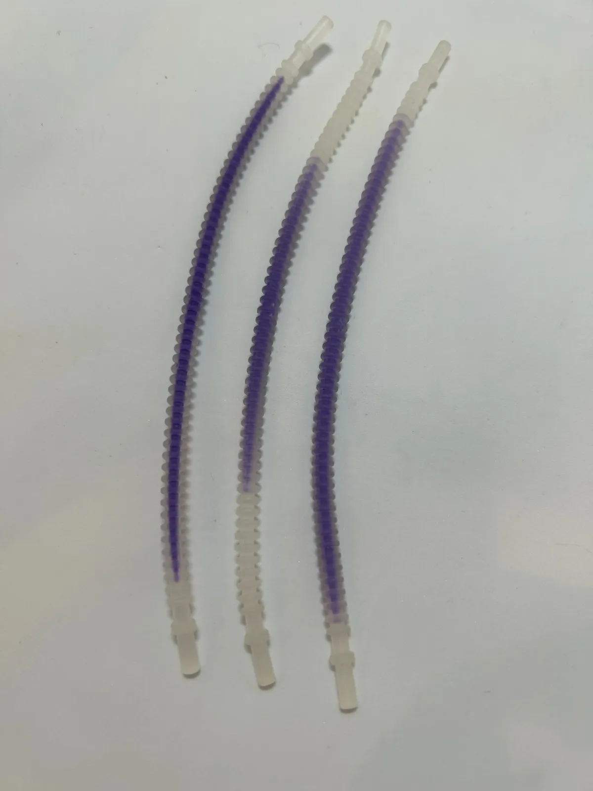 Lego 57539 Flexible Ribbed 19L Hose pipe w/8mm Ends and purple center x3
