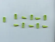 LEGO x 11 Lime Slope 18 2 x 1 x 2/3 with Grille 61409