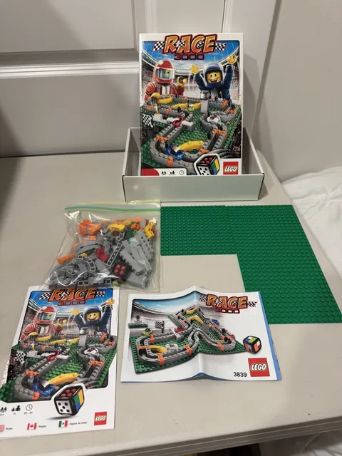 LEGO 3839 Race 3000 Board Game 100% COMPLETE with Box and Manual