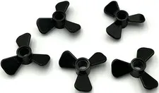 Lego 5 New Black Propellers 3 Blade 3 Diameter with Pin Hole Parts