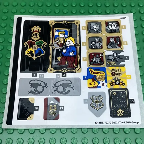 LEGO Sticker Sheet for Set 76389 Hogwarts Chamber of Secrets New Authentic Decal