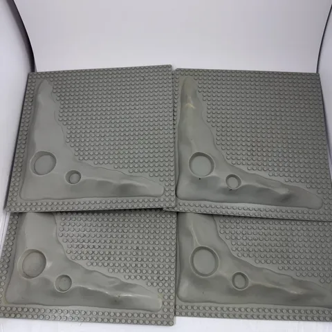 4x Bundle Lot Vintage LEGO 32x32 Raised Crater Moon Base Plate Grey Terrain