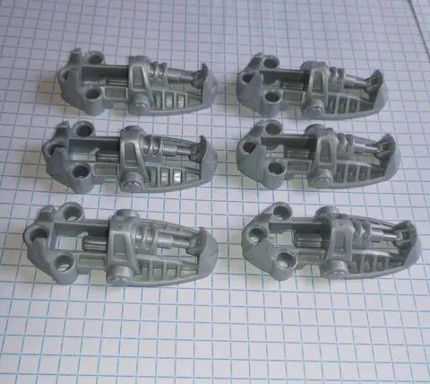 6 Bionicle Lego Part 47298 Pearl Light Gray Foot Feet Toa Metru style, 6 pieces