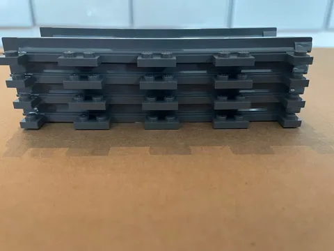 4 Lego train straight tracks. New, Open Item, No original packaging