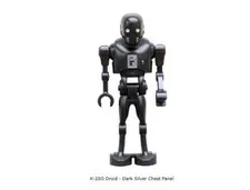 Lego K-2SO Droid - Dark Silver Chest Panel Star wars Andor Inv 19