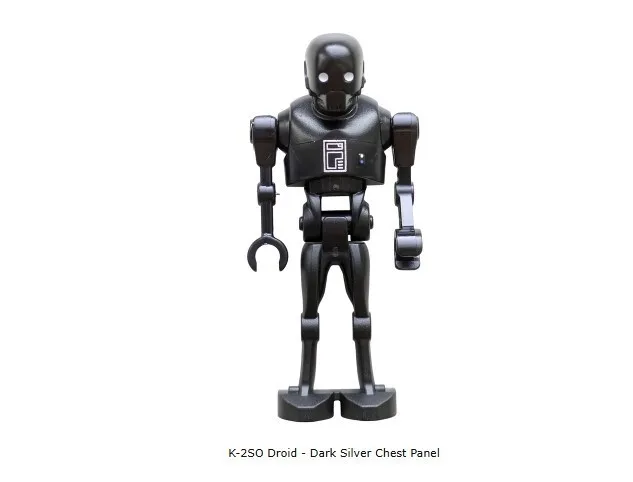 Lego K-2SO Droid - Dark Silver Chest Panel Star wars Andor Inv 19