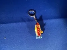 LEGO Hot Dog Suit Guy Keychain Keyring Series 13 Minifigure 853571 Retired 1.75"