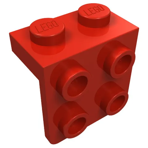 10x LEGO® Part 44728 - Bracket 1 x 2 - 2 x 2