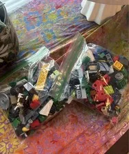 LEGO Bulk Lot Mixed Bricks & Parts only All genuine lego 2 freezer bags full