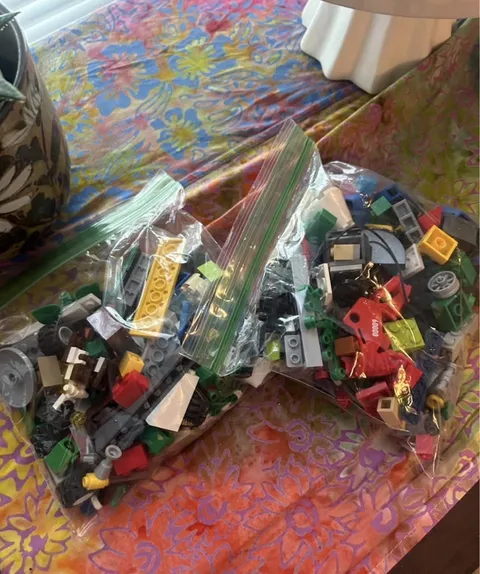 LEGO Bulk Lot Mixed Bricks & Parts only All genuine lego 2 freezer bags full