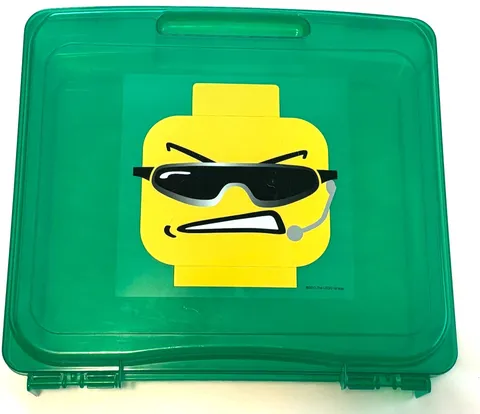Lego Iris Project Storage Carrying Case 2010 Cool Guy Minifigure Face 13x12x3