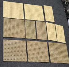 Lego Tan 16x16 8x16 Base Plates 5"x5" 2.5"x5" Baseplates 11 Pc Genuine Lot