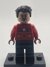 LEGO Tony Stark Minifigure Holiday Sweater Marvel Super Heroes sh0760 NEW NM -MB
