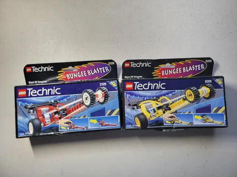 2x (1997) Lego Technic Bungee Blaster Blast-Off Dragster 2129 8205 New Sealed
