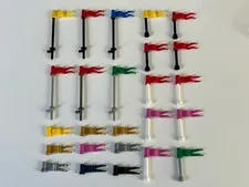 Lego Lot Of Assorted Colored Wavy Banners