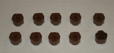 LEGO NEW 2x2 Reddish Brown Brick Round (10x) 4211166 Brick 6143