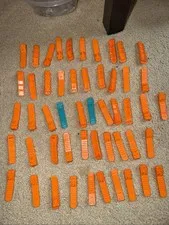 Lot of 50 Lego Orange & Teal Brick and Axle Separator Human Tool 96874 Bulk