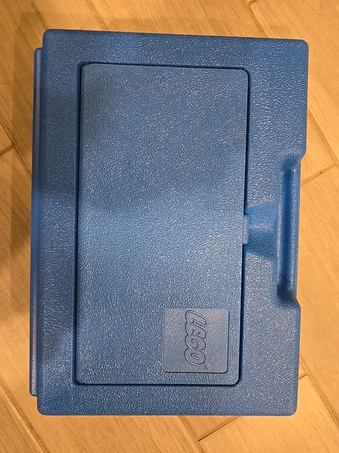 1983 Vintage Blue Lego Carrying Case Storage Box Bin, Hard Plastic 